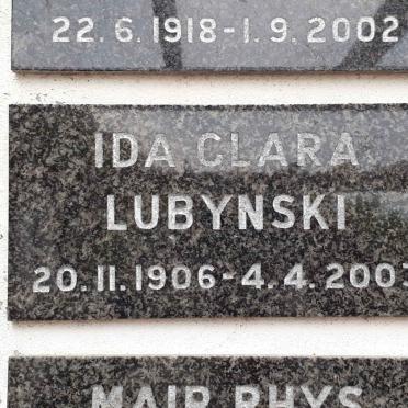 LUBYNSKI Ida Clara 1906-2003