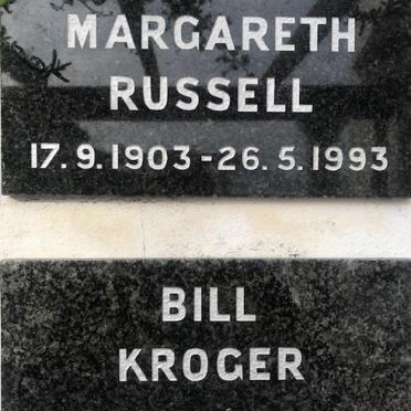 RUSSELL Margareth 1903-1993 :: KROGER Bill 1927-1993