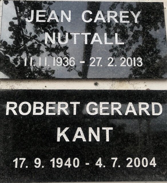 NUTTALL Jean Carey 1936-2013 :: KANT Robert Gerard 1940-2004