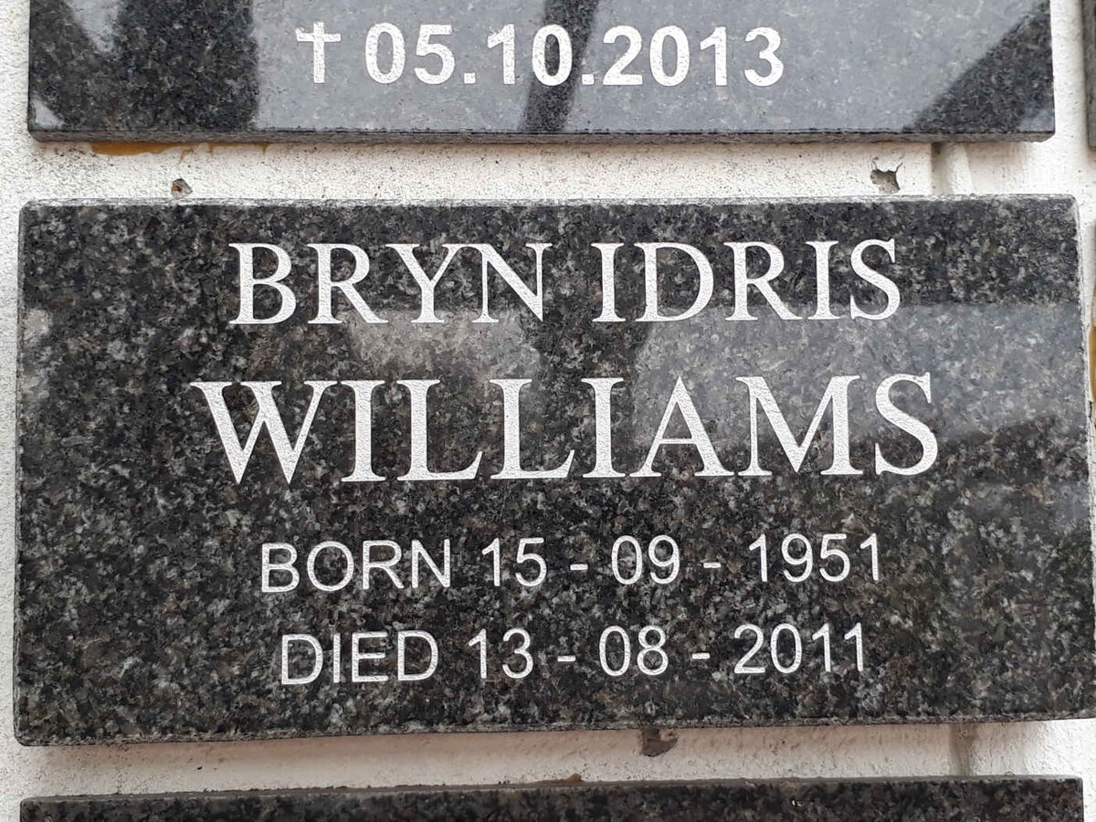 WILLIAMS Bryn Idris 1951-2011