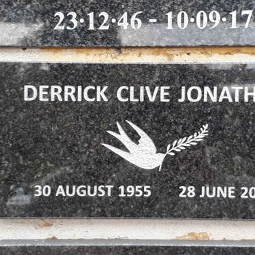 JONATHAN Derrick Clive 1955-2020