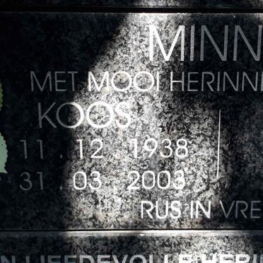 MINNIE Koos 1938-2003