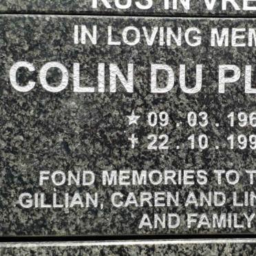 PLESSIS Colin, du 1960-1990