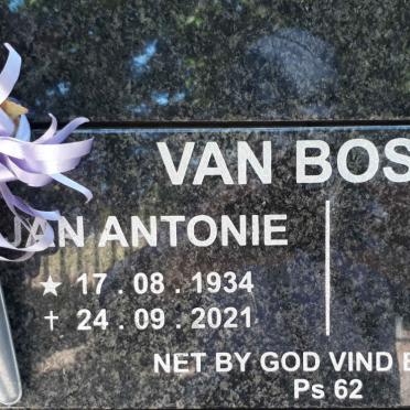 BOSCH Jan Antonie, van 1934-2021