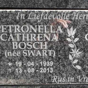BOSCH Petronella Cathrena nee SWART 1939-2013 :: GERMISHUYS Leon 1964-2022