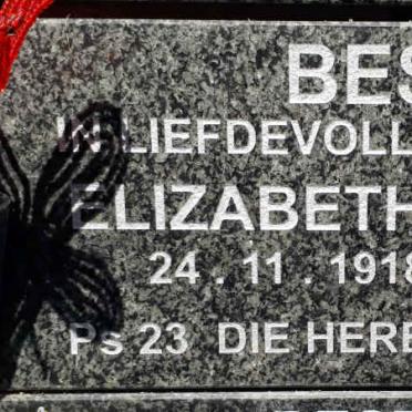 BESTER Elizabeth Hendrika 1918-2008