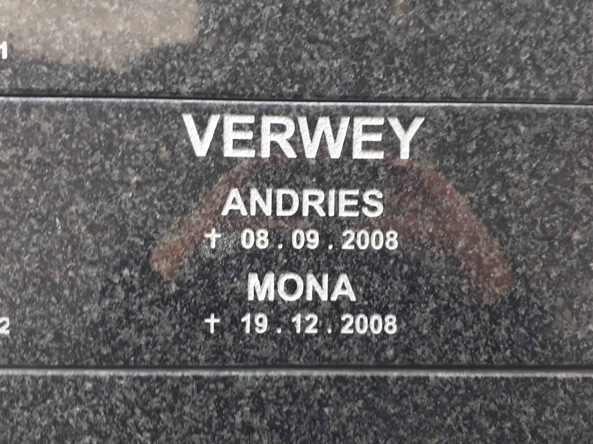 VERWEY Andries -2008 &amp; Mona -2008