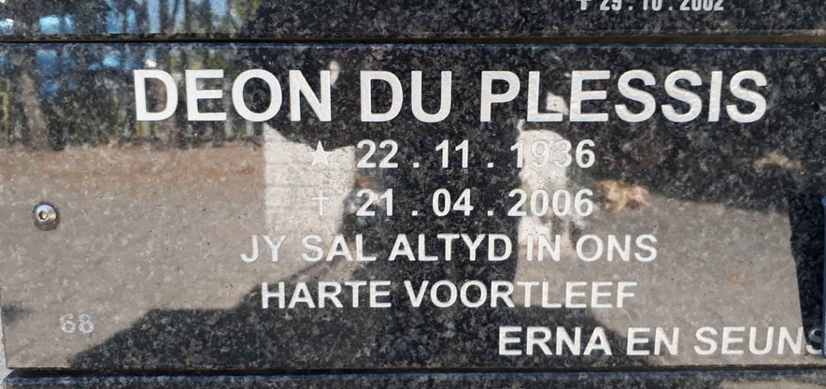 PLESSIS Deon, du 1936-2006