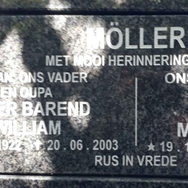 MÖLLER Peter Barend Willian 1922-2003 &amp; Maria Magdalena 1932-2005