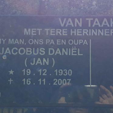 TAAK Jacobus Daniël, van 1930-2007