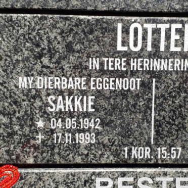 LOTTER Sakkie 1942-1993