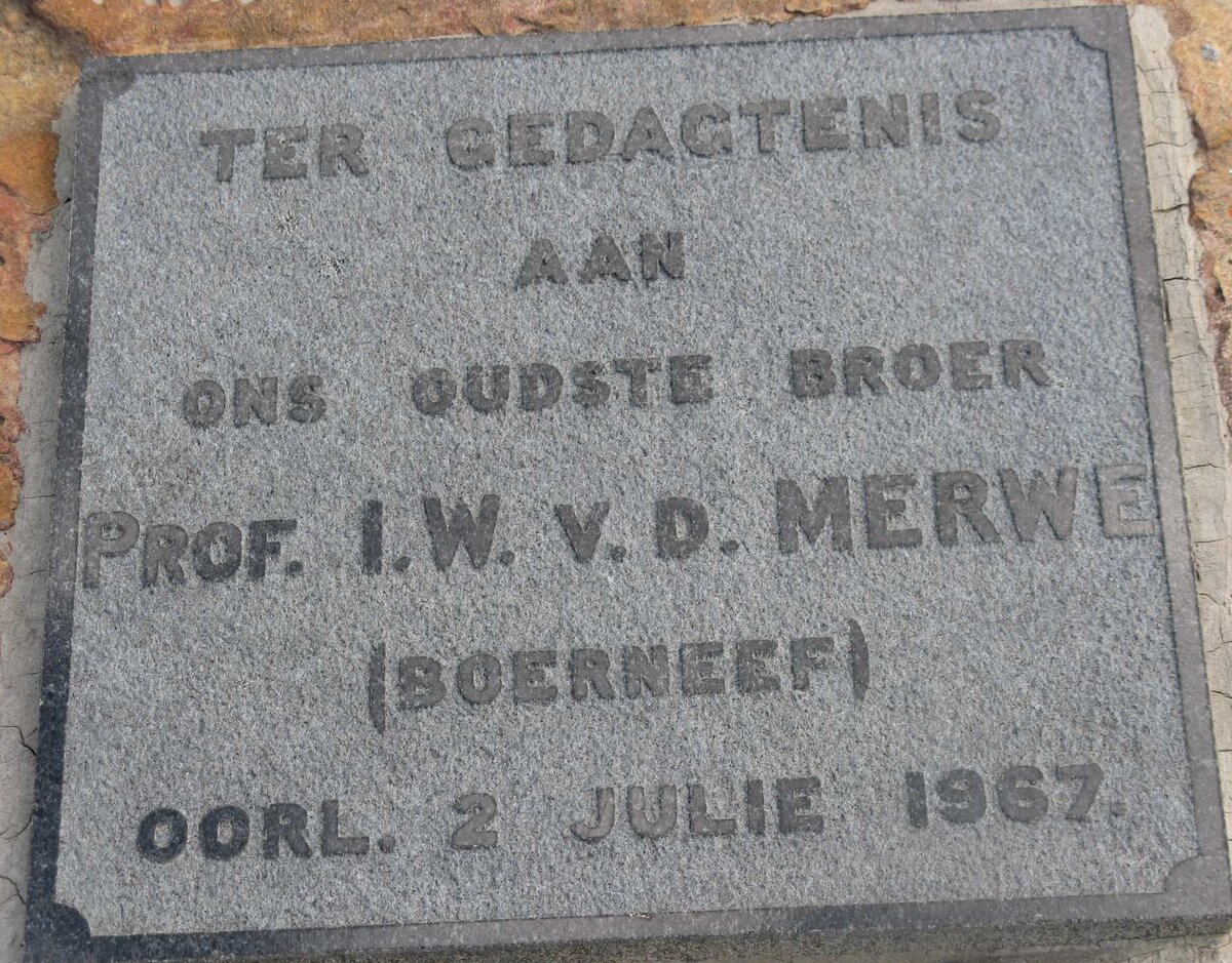 MERWE I.W., v.d. -1967