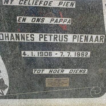 PIENAAR Johannes Petrus 1906-1962