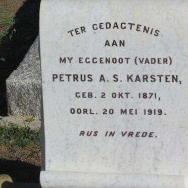 KARSTEN Petrus A.S. 1871-1919