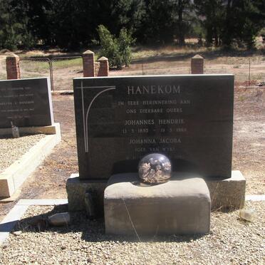 HANEKOM Johannes Hendrik 1885-1969 &amp; Johanna Jacoba VAN WYK ?-1982
