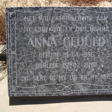 GEDULD Anna 1955-2002