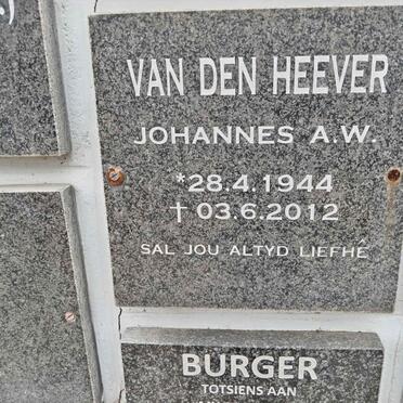 HEEVER Johannes A.W., van den 1944-2012