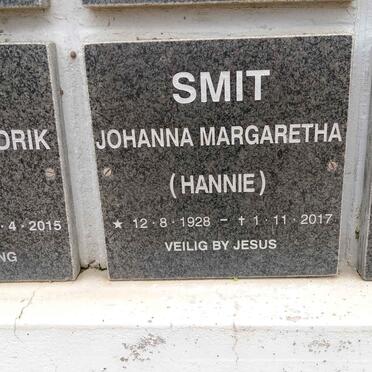 SMIT Johanna Margaretha 1928-2017