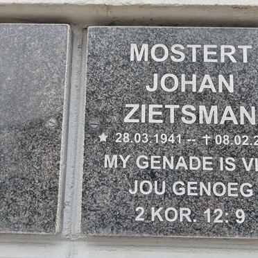 MOSTERT Johan Zietsman 1941-2012