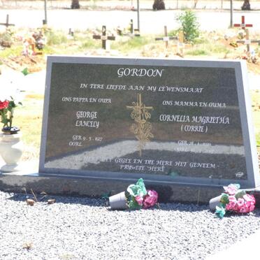 GORDON George Lancely 1927 - &amp; Cornelia Magrietha 1930-2007