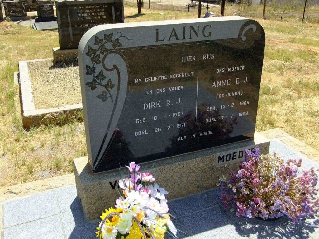 LAING Dirk R.J. 1903-1971 &amp; Anne E.J. DE JONGH 1906-1988