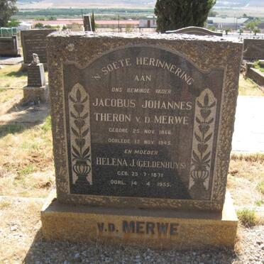 MERWE Jacobus Johannes Theron, van der 1866-1945 &amp; Helena J. GELDENHUYS 1871-1955