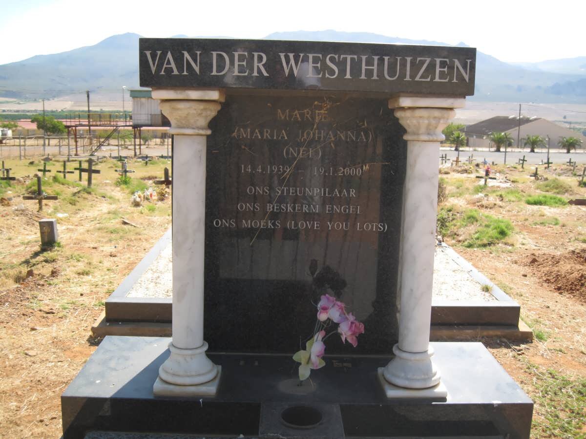 WESTHUIZEN Maria Johanna, van der nee NEL 1939-2000