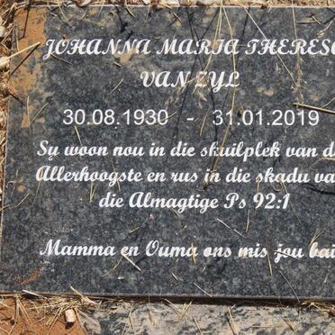 ZYL Johanna Maria Theresa, van 1930-2019