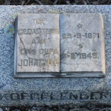 KOEGELENBERG Johagim P. 1871-1949