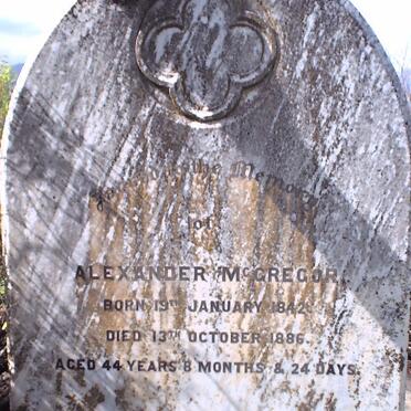 McGREGOR Alexander 1842-1886