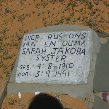 SYSTER Sarah Jakoba 1910-1991