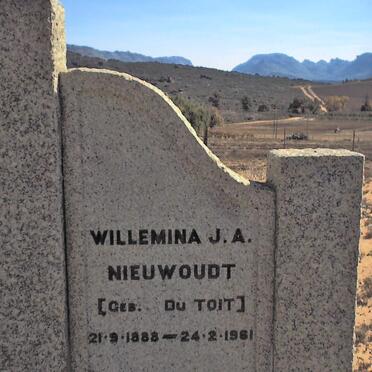 NIEWOUDT  Ernst H. 1886-1970 &amp; Willemina J.A. DU TOIT 1888-1961