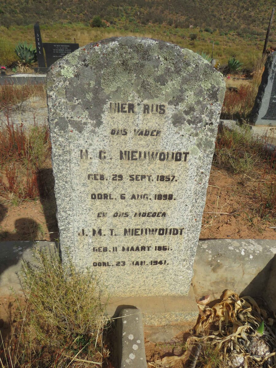 NIEUWOUDT H.C. 1857-1898 & J.M.T. 1861-1941