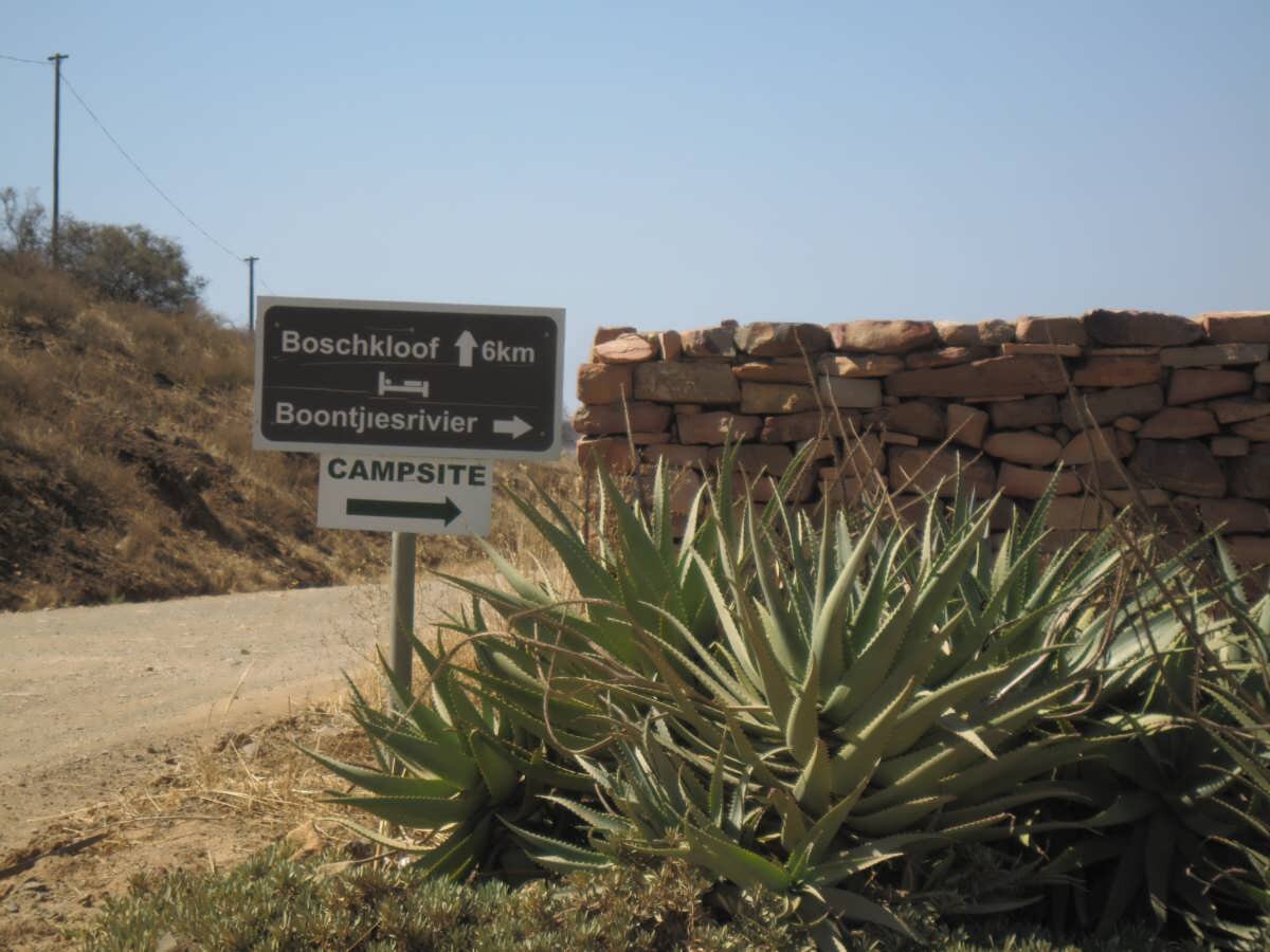 1. Rigting aanwyser na die plaas Boontjiesrivier, distrik Citrusdal
