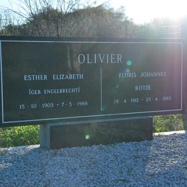 OLIVIER Floris Johannes Kotze 1912-1983 &amp; Esther Elizabeth ENGELBRECHT 1903-1988