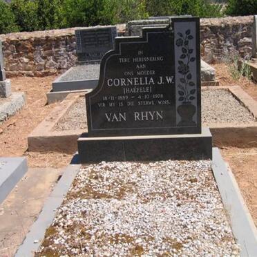 RHYN Cornelia J.W., van nee HAEFELE 1889-1978