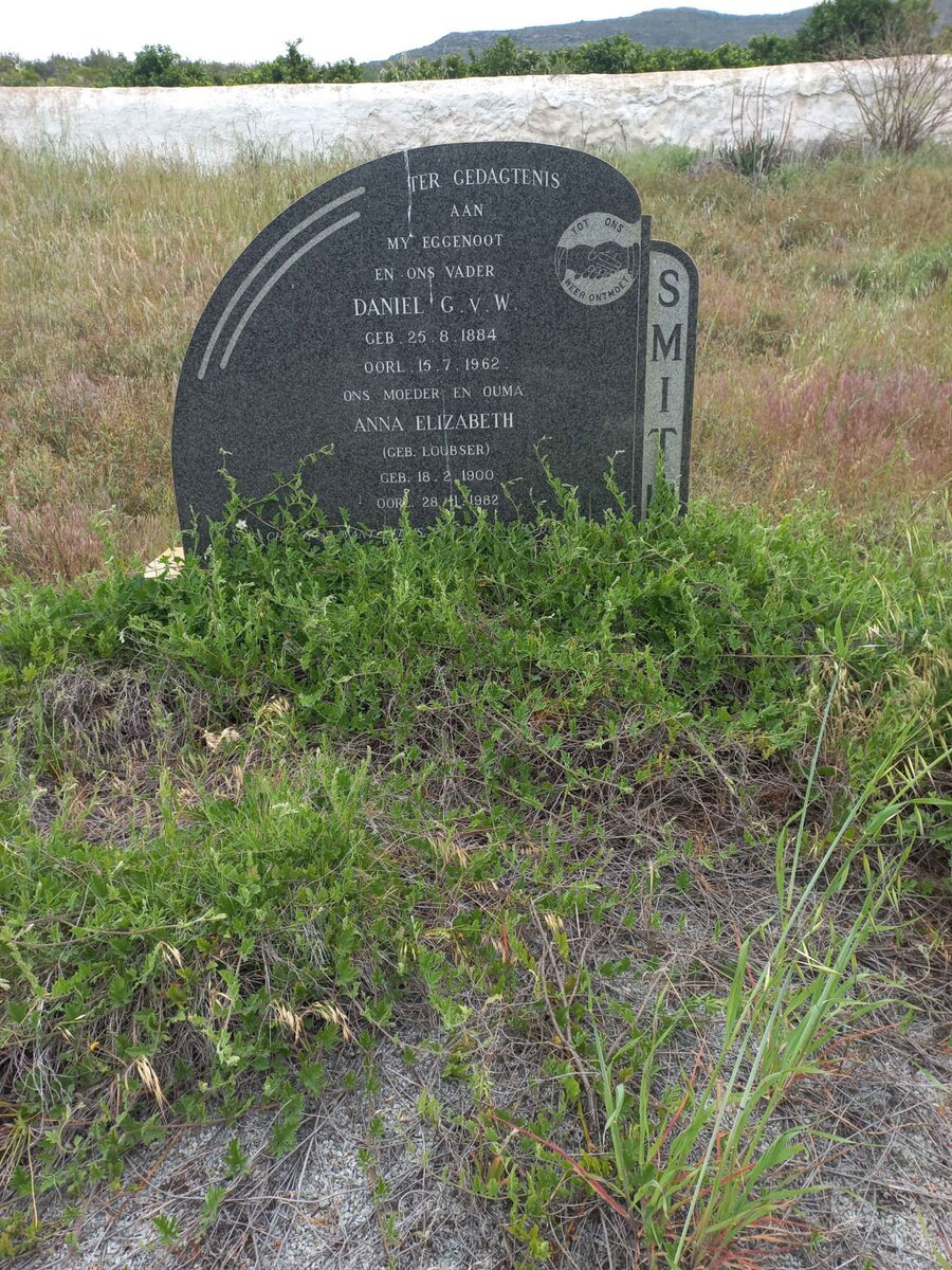 SMITH Daniel G. v. W. 1884-1962 Anna Elizabeth LOUBSER 1900-1982