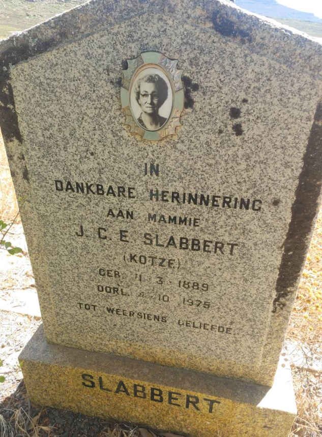 SLABBERT J.C.E. nee KOTZE 1889-1975