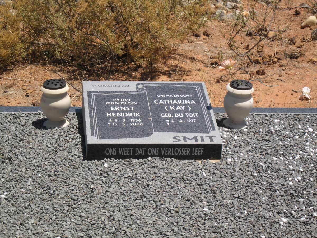 SMIT Ernst Hendrik 1936-2006 &amp; Catharina DU TOIT 1937-