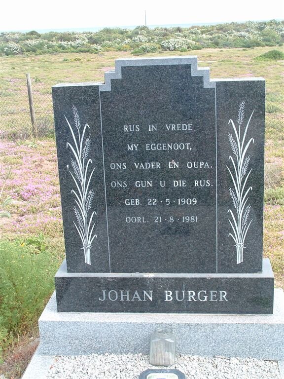 BURGER Johan 1909-1981