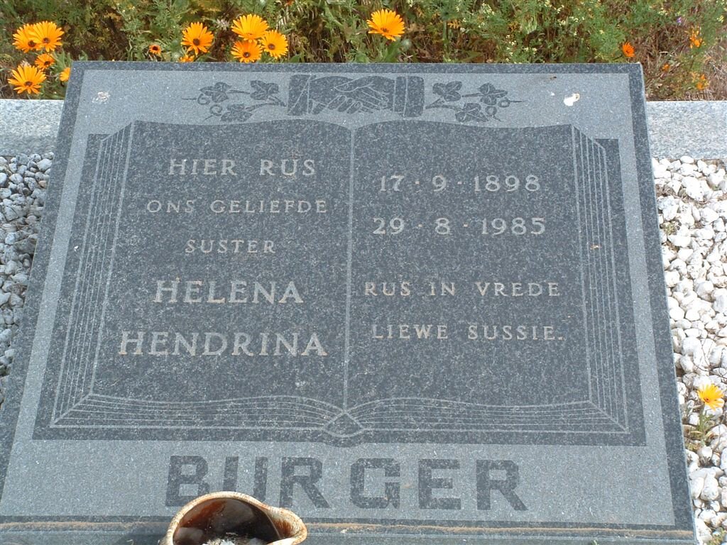 BURGER Helena Hendrina 1898-1985