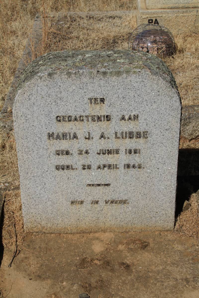 LUBBE Maria J.A. 1861-1945