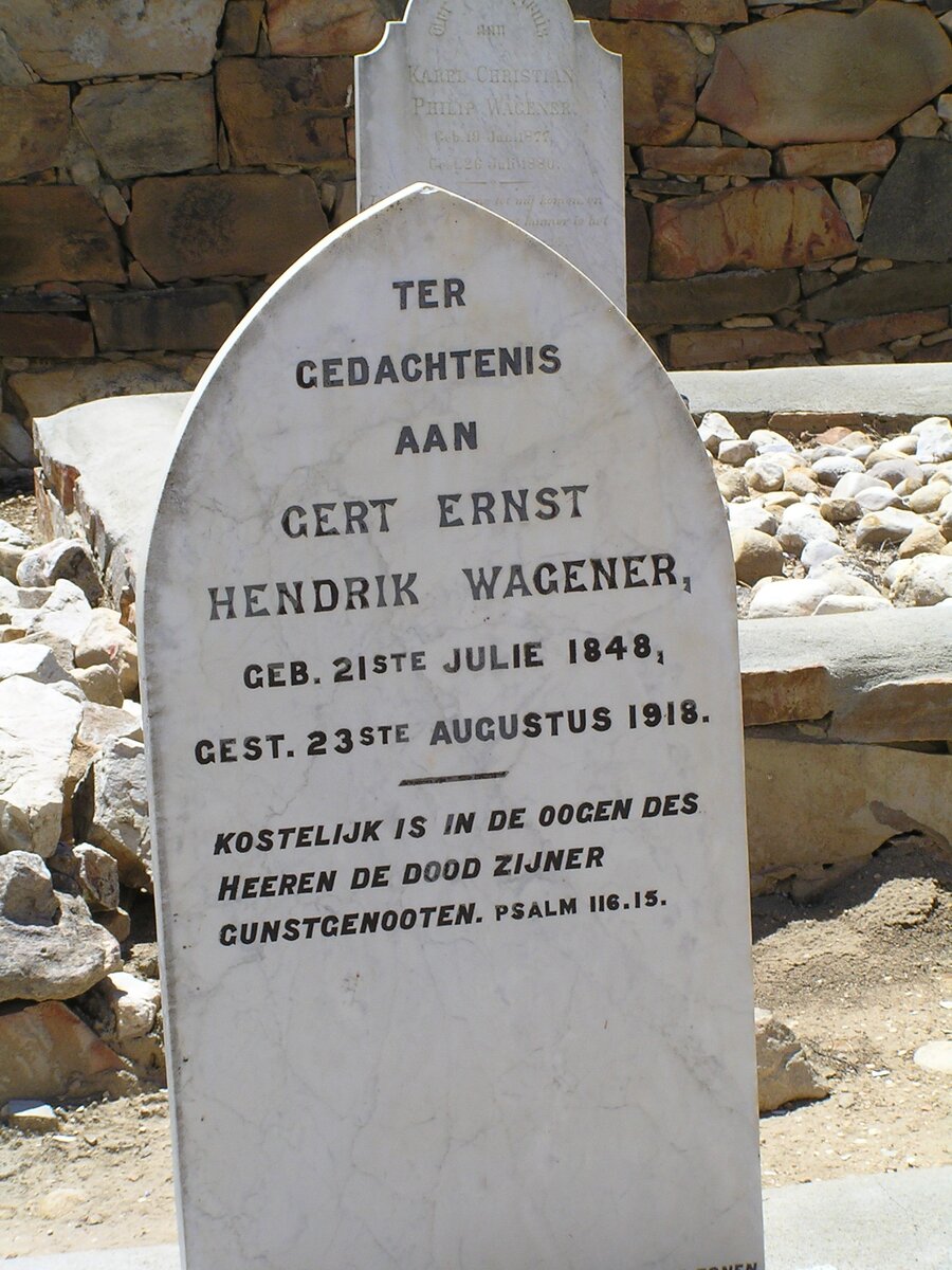 WAGENER Gert Ernst Hendrik 1848-1918