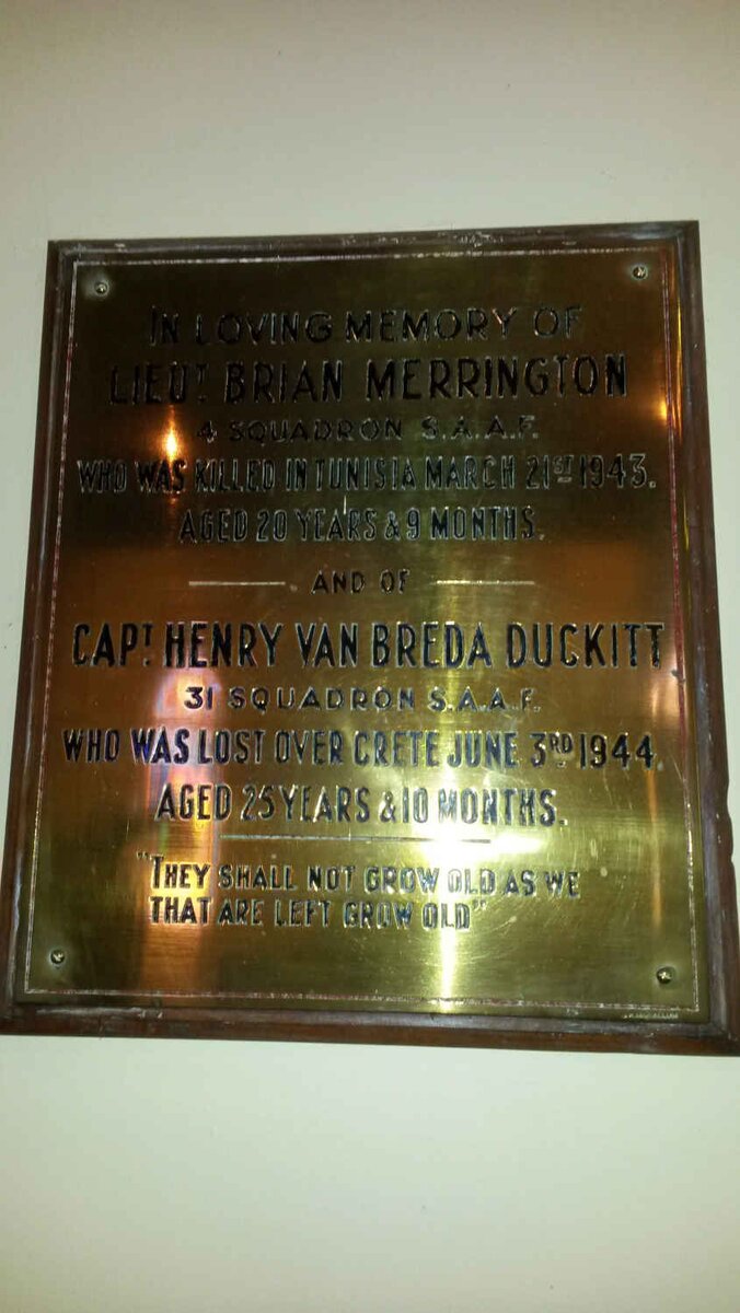 MERRINGTON Brian -1943 :: DUCKITT Henry van Breda -1944