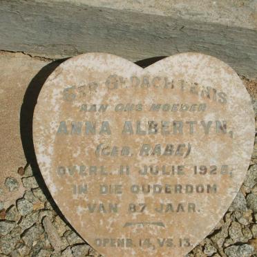 ALBERTYN Anna nee RABE -1925