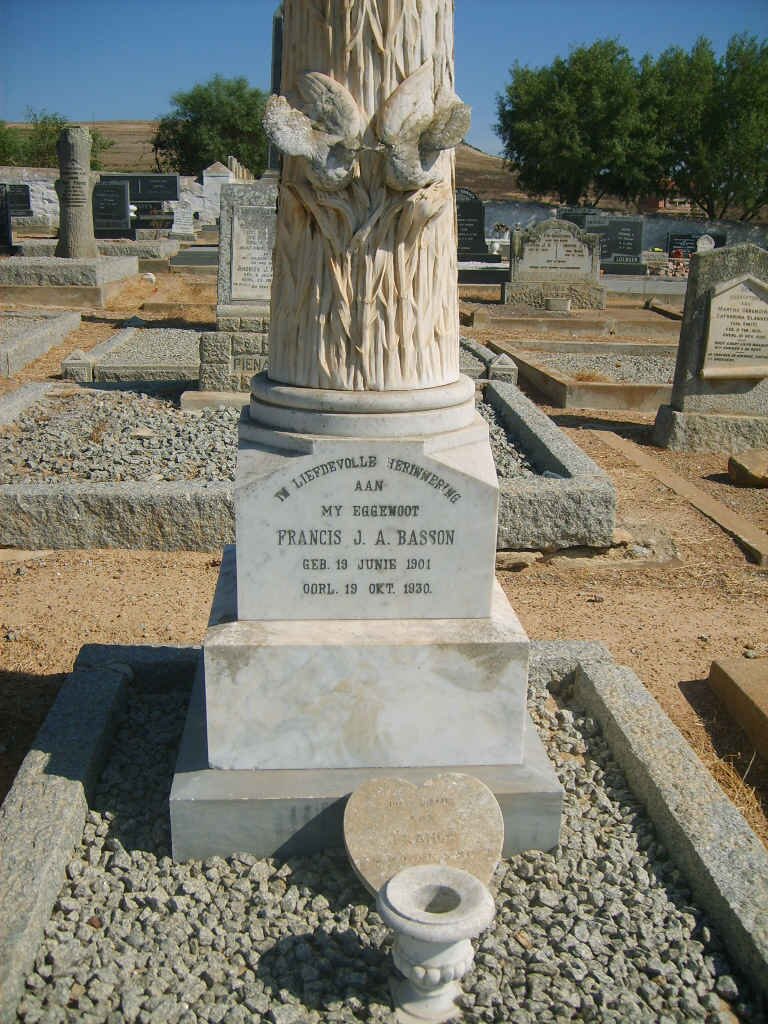 BASSON Francis J.A. 1901-1930