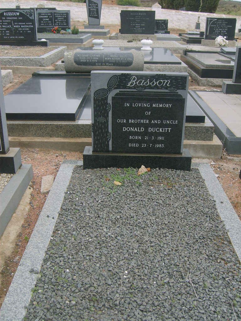 BASSON Donald Duckitt 1911-1985