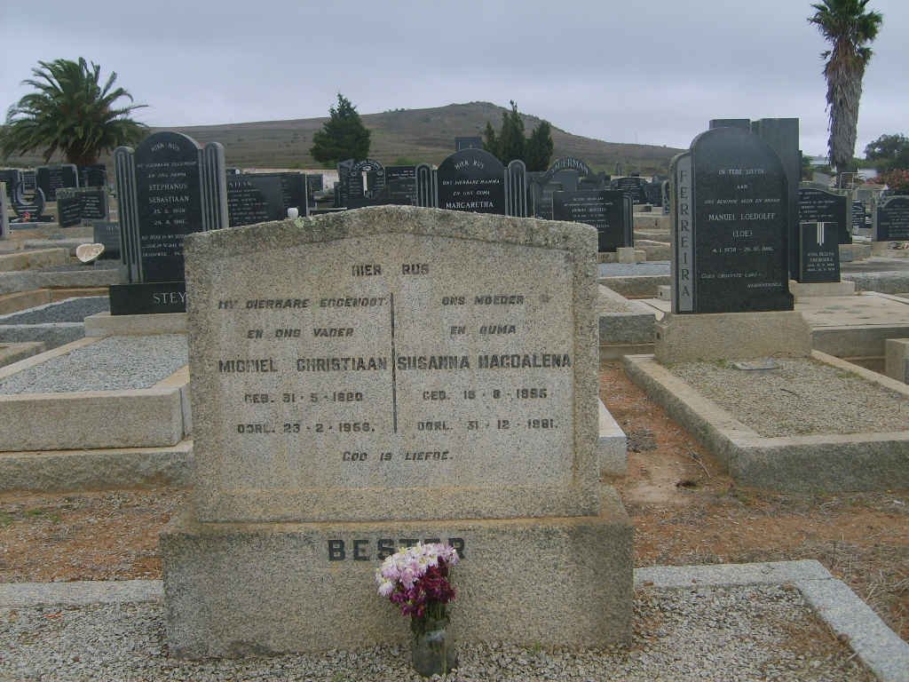 BESTER Michiel Christiaan 1880-1968 &amp; Susanna Magdalena 1885-1981