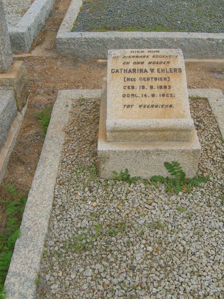 EHLERS Catharina W. nee BESTBIER 1883-1952