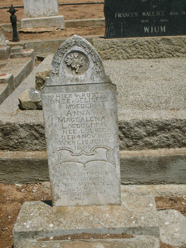 LOEDOLFF Anna Magdalena nee LOUBSER 1860-1903